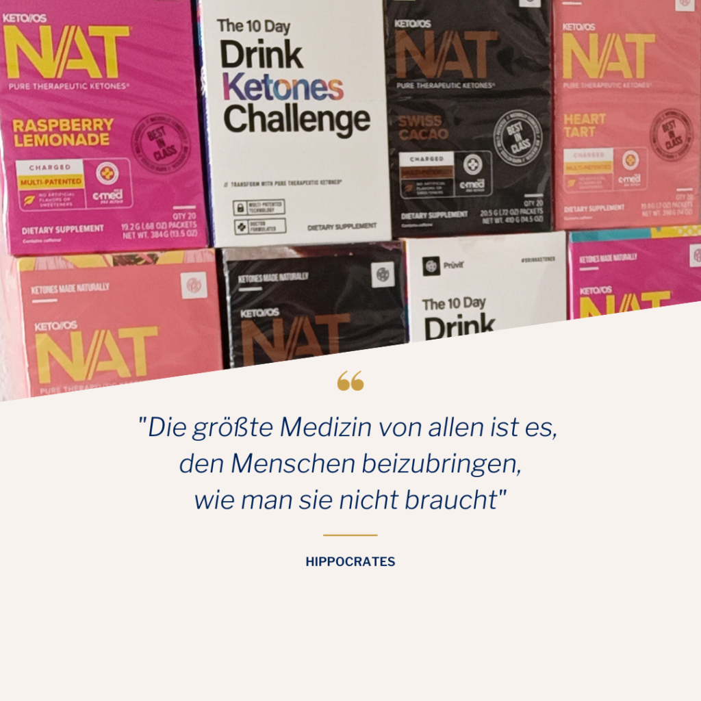 Exogene Ketone von Prüvit, Zitat über Medizin, Selbstermächtigung, Gesundheit