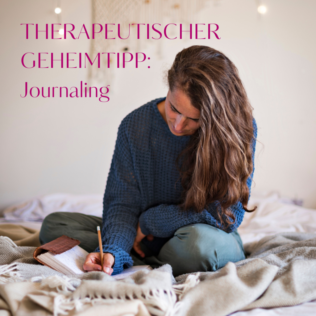 Journaling Frau therapeutisches Schreiben Psychotherapie